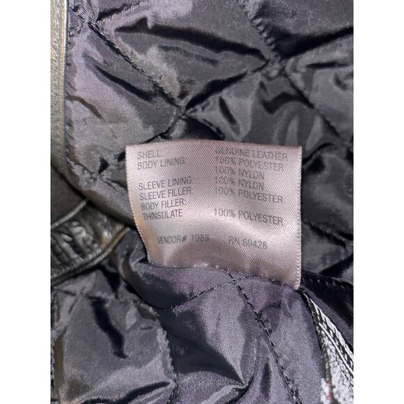 Wilsons Leather Coat Jacket Men's Size Large Black Thinsulate Waterproof Heavy - Picture 5 of 12